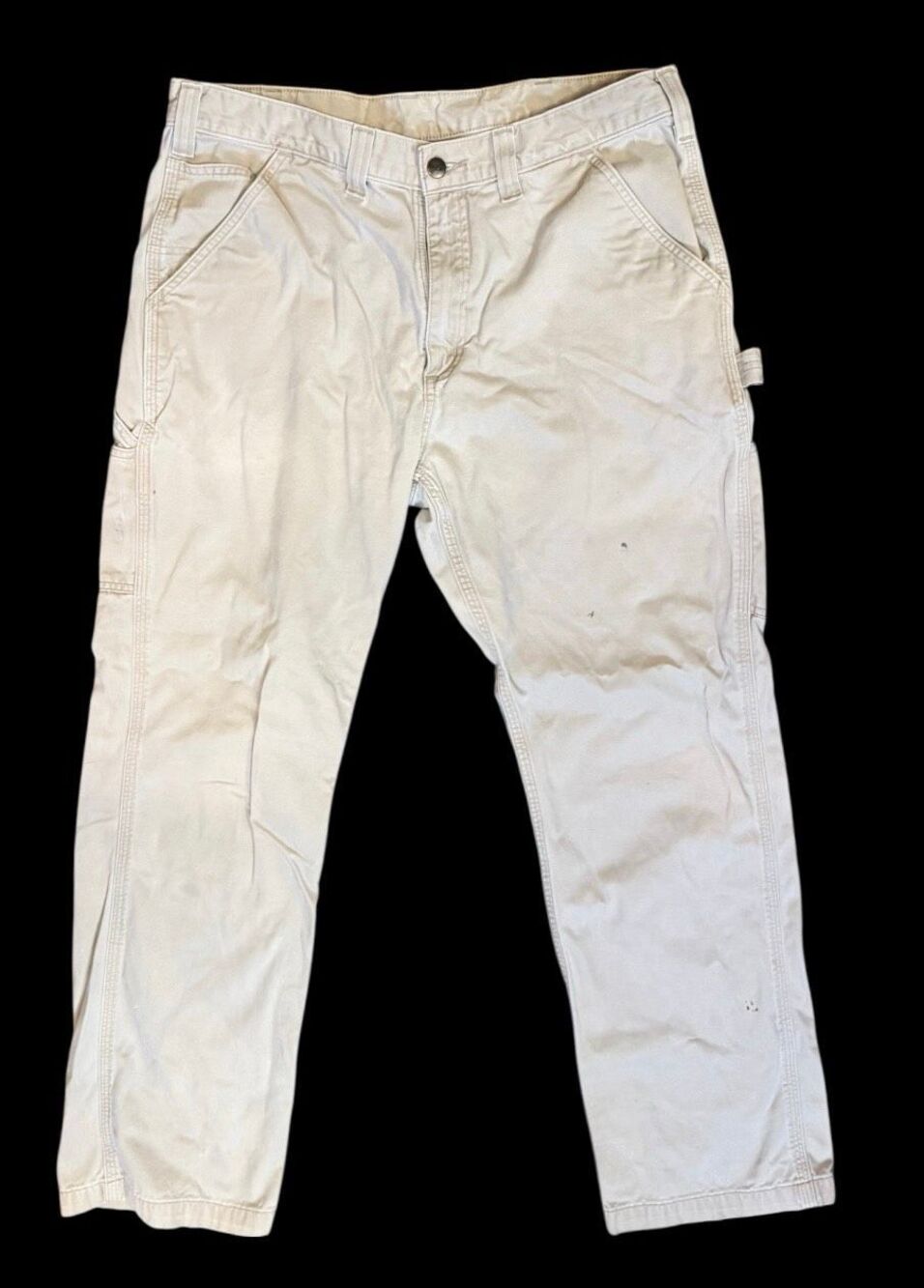 Carhartt Carpenter Work Pants Cream 36X32  Workwear